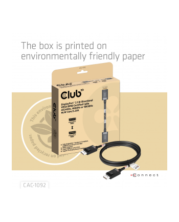 Club 3D CLUB3D CAC1092 DisplayPort 1,6 m Czarny (CAC1092)