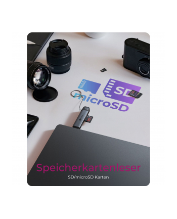 Czytnik kart Flash Icy box 3w1 USB-A/C (IBCR203CU3)