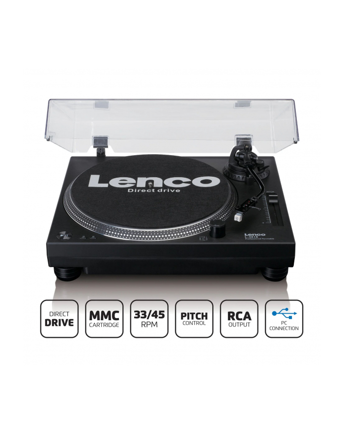 Gramofon Lenco L-3818BK Czarny (8711902069058) główny