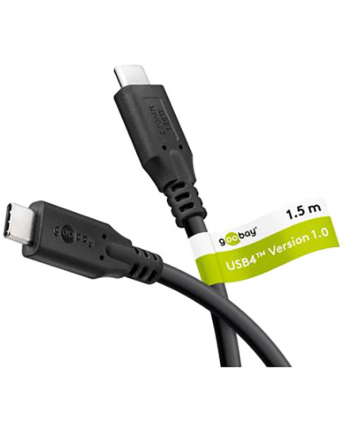 Goobay Kabel Usb-c, USB4, 100 W, 20 Gbit/s, Power Delivery, 1,5 m nr 1