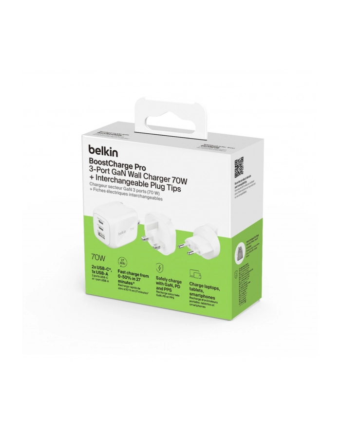 Belkin BOOST Charge 70W ladowark 2xUSB-C PD 1xUSB-A ws.WCH018hqWH główny