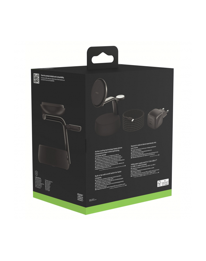 Belkin UltraCharge 25W Qi2 indu. 2-w-1 Stacja Ladujaca WIZ040kqCH główny