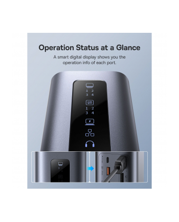 Baseus Spacemate Series 11-w-1 (WIN) stacja dokujaca, szary