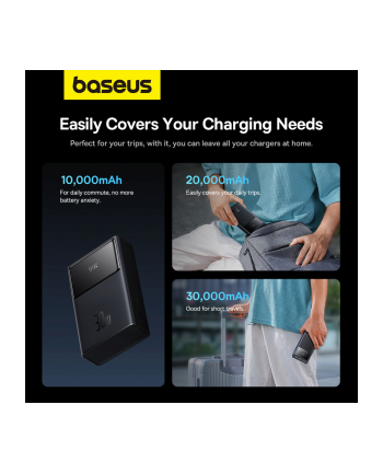Baseus Star-Lord Power Bank 30W Schwarz include Ladekabel