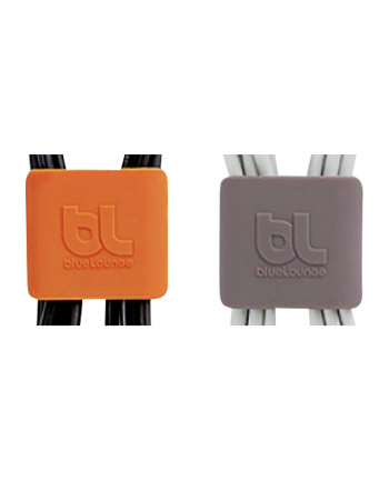 Bluelounge CableClip Medium, Dark Grey 'amp; Orange