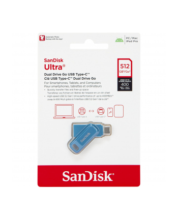 SanDisk Ultra Dual DriveGo 512GB USBA+C türkis SDDDC3-512G-G46NBB