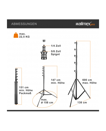 Walimex pro Jumbo AIR 600cm Lampenstativ nr 2