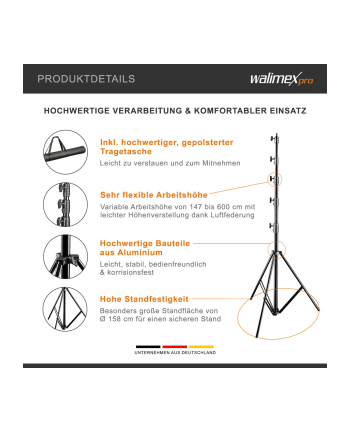 Walimex pro Jumbo AIR 600cm Lampenstativ nr 1