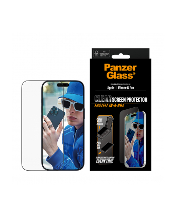 PanzerGlass iP 17 Pro UWF szklo ochronne z czarna ramka nr 1