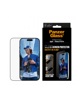 PanzerGlass iP 17 / 16 Pro UWF szklo ochronne z czarna ramka nr 1