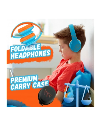 PowerLocus P2 Kids sluchawki dla dzieci niebieski/pomaranczowy