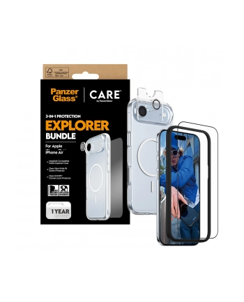 Panzerglass Zestaw Ochronny Care By Flagship Explorer 3W1 Etui Szkło Lens Do Iphone Air