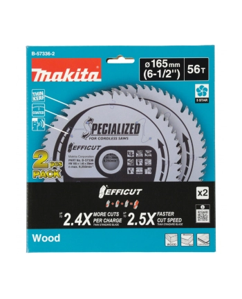 Makita  B-57336-2 EFFICUT Sägeblatt 165x20x56Z