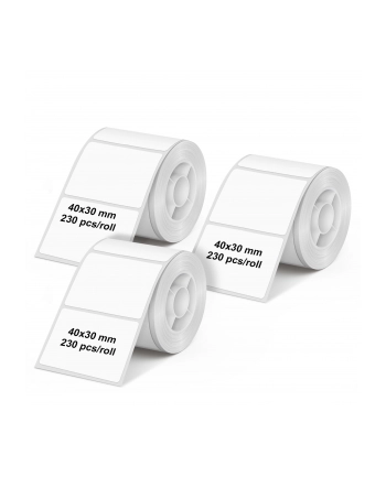 1x3 Olympia Etikettenrolle 40 mm x 30 mm biały (690 szt.)