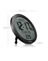 KIENZLE DCF Radio-Control. Wall Clock w. Room Temp.Display black - nr 5