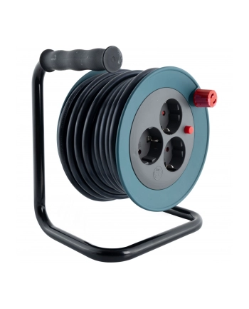REV Kabeltrommel Mini 3-fach 10m petrol/czarny        0010042100