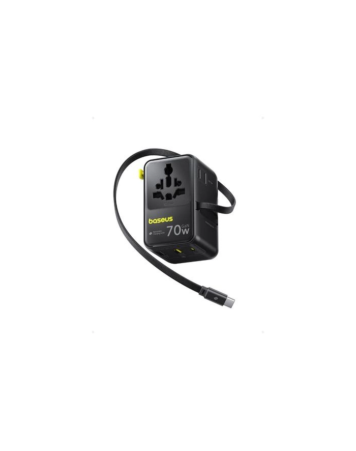 Baseus EnerCore CG11 Charger Retractable 2AC+2U + 70W Black główny