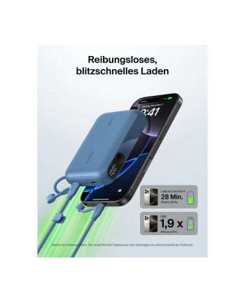 Belkin Powerbank mit Display 20W 10.000mAh USB-C blau BPB027hqBL nr 2