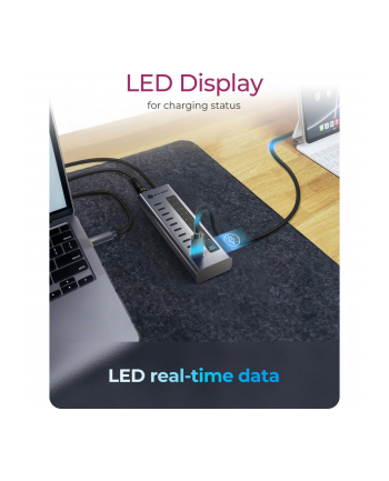 ICY BOX IB-HUB1450-C31 10 Port Hub mit 48W Netzteil nr 2