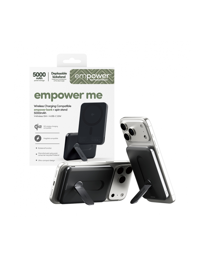 PanzerGlass empower Powerbank w. Spin Stand 5000mAh Space Black główny