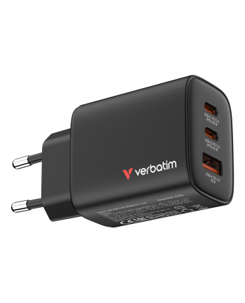 Verbatim Essentials GaN Charger 65W 2xUSB-C/1xUSB-A schwa. 32352 nr 2