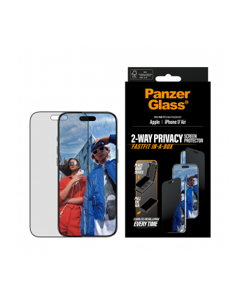 PanzerGlass Privacy BK ramka iP 17 Air UWF Fastfit nr 1