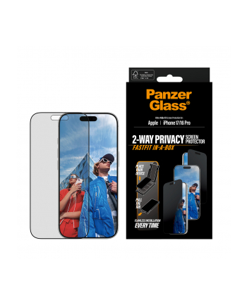 PanzerGlass Privacy BK ramka iP 17 UWF Fastfit nr 1