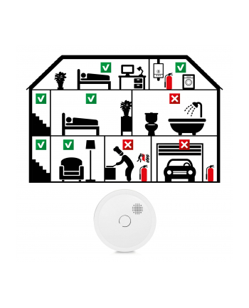 Alecto bezprzewodowy,sieciowalny czujnik dymu,10-lat, trzypak
