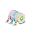 3x1 Olympia Etikettenrolle 14 mm x 40 mm rosa, blau, gelb - nr 1