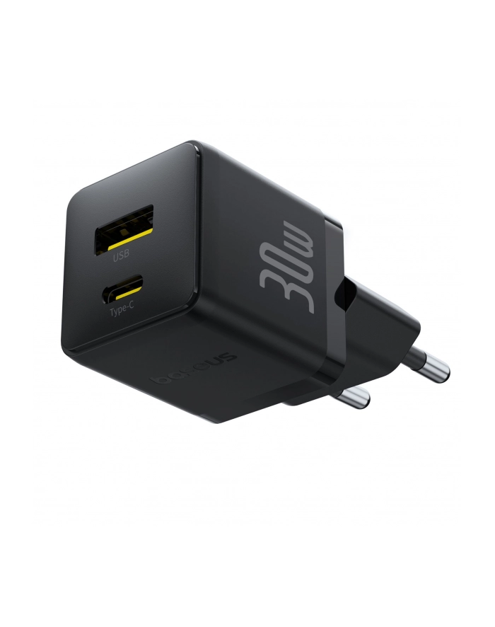 Baseus Palm Fast Charger C+U 30W EU Cluster Black główny