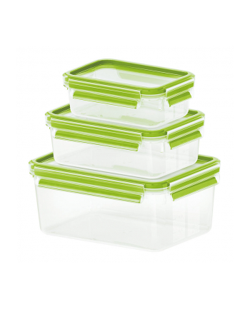 Emsa Clip'amp;Close 515585 transp./grün 3-tlg.