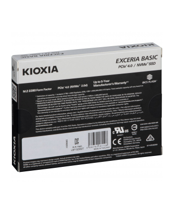 KIOXIA EXCERIA BASIC NVMe    1TB M.2 2280 PCIe 4.0   LSF10Z001TG8