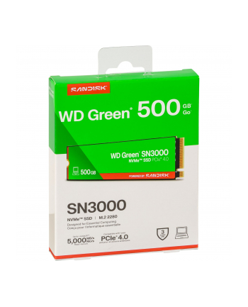 Western Digital Green SSD  500GB M.2 2280 PCI 4.0 SN3000