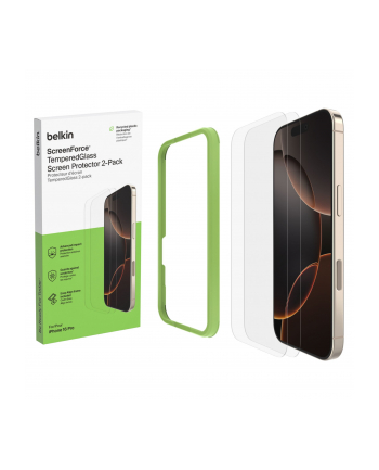 2x1 Belkin ScreenForce Temp.Gl. Displays. iPh.17/16 Pro OVA165hq