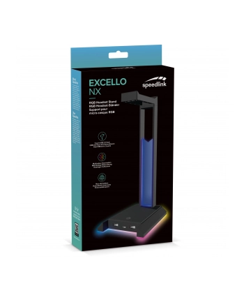Speedlink EXCELLO NX RGB Headset Stand, USB 2.0 Hub, black