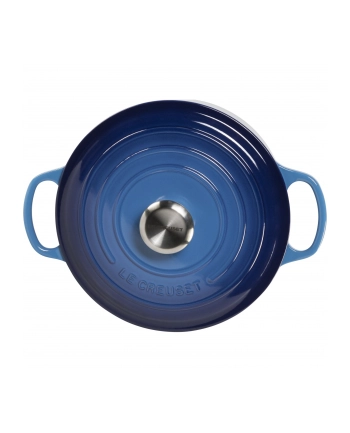 Le Creuset Signature Bräter rund 24 cm azure blue