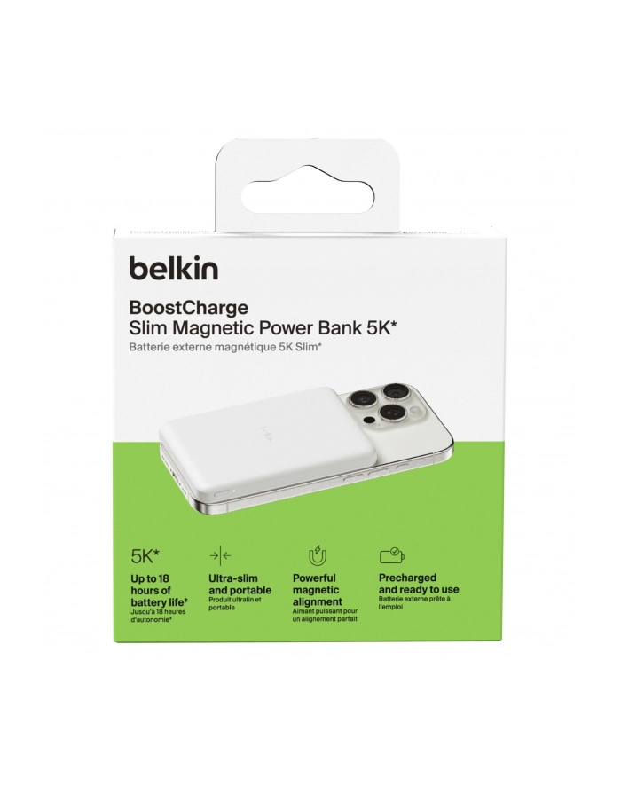 Belkin BoostCharge Slim 5000mAh mag.Powerb. 7,5W biały BPD010hqWH główny