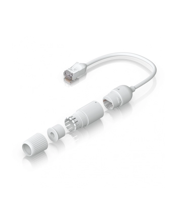 Ubiquiti Easy Cable Cat.6a F/UTP extension cable, 2-pack BIAŁY, 15cm cable, waterproof cap główny