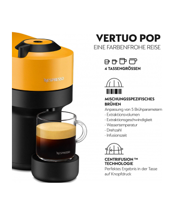 DeLonghi Nespresso Vertuo Pop Mango Yellow ENV90.Y, capsule machine (yellow) nr 1