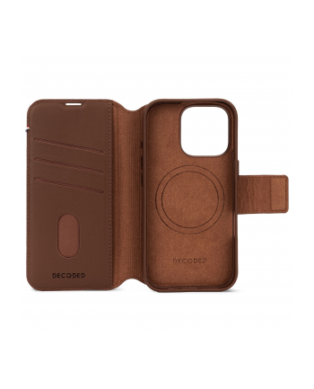 Decoded Leather Detachable Wallet iPhone 16 Pro Tan