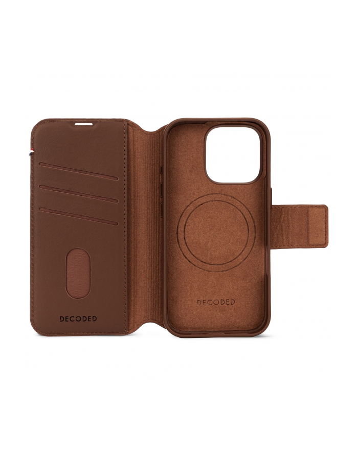 Decoded Leather Detachable Wallet iPhone 16 Pro Tan główny