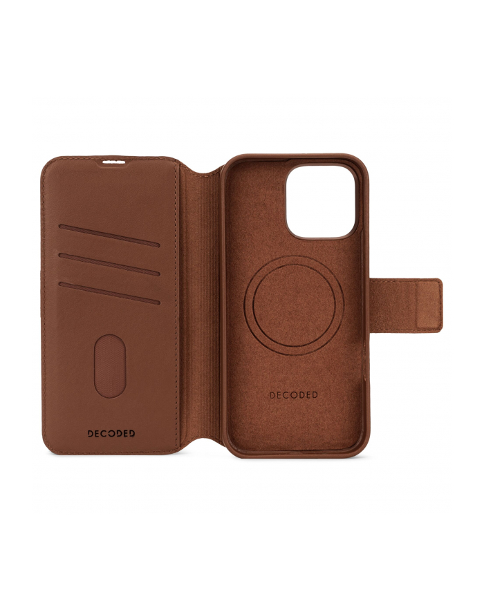 Decoded Leather Detachable Wallet iPhone 16 Pro Max Tan główny
