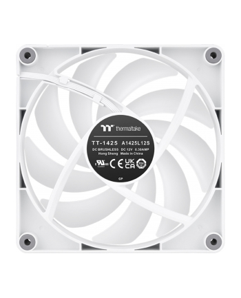 Thermaltake CT140 Reverse ARGB Sync PC Cooling Fan White 2 Pack