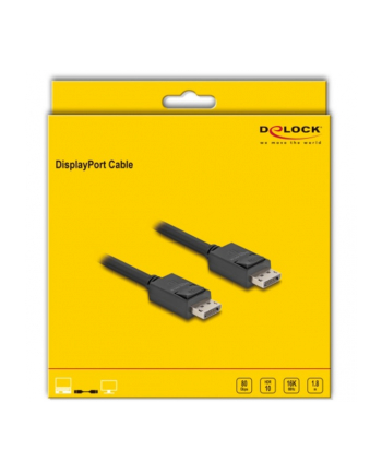 DeLOCK cable DisplayPort 2.1 male > DisplayPort male, 16K, 80 Gbps black, 1.8 meters nr 2