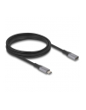 DeLOCK USB4 Gen 3x2 extension cable 40 Gbps, USB-C male > USB-C female black/grey, 2 meters, PD 3.1, charging with 240 watts - nr 2