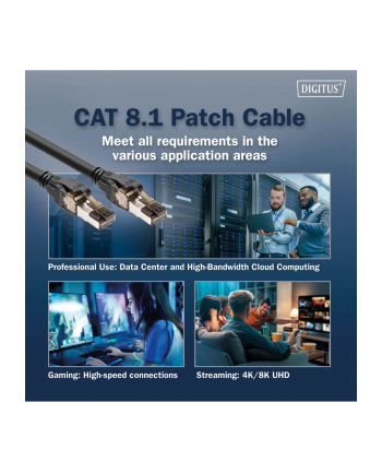 Digitus Cat 8.1 S-FTP Patch Cable, 5 meters, black nr 1