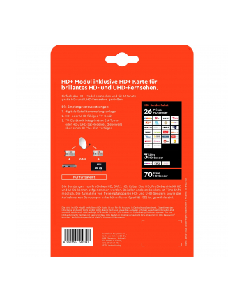 HD+ HD+ module including HD+ channel package for 6 months, smart card nr 1