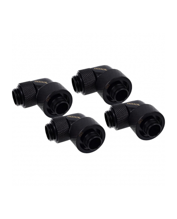 Alphacool Eiszapfen 16/10mm screw-in fitting, 90° czerwonyatable, G1/4, black connection, for soft tubing (PVC, silicone, neoprene)