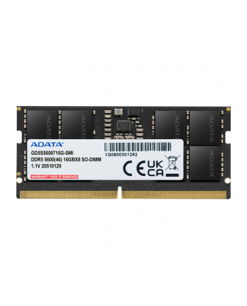 ADATA DDR5 - 32GB - 5600 - CL - 46 (1x 32 GB), Single RAM black, GD5S5600732G-SMI, Gold