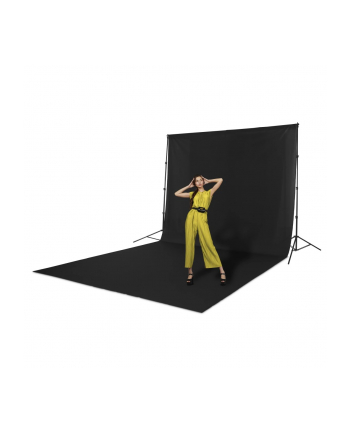 Hama Hintergrund Stoff Polytex 2,94 x 6m czarny non-wrinkle